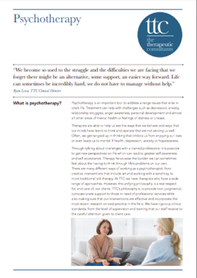 Psychotherapy leaflet