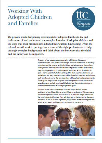 Working with Adopted Children and Families leaflet
